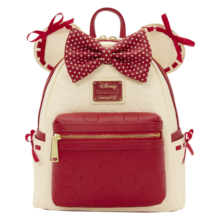 loungefly – disney minnie rock the dots mini backpack