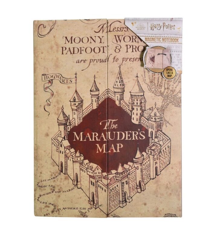 blue sky Σημειωματάριο harry potter a5 80 Φύλλων Ριγέ με Σκληρό Εξώφυλλο Μπεζ